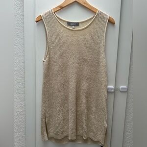 Beige knit sweater vest size small